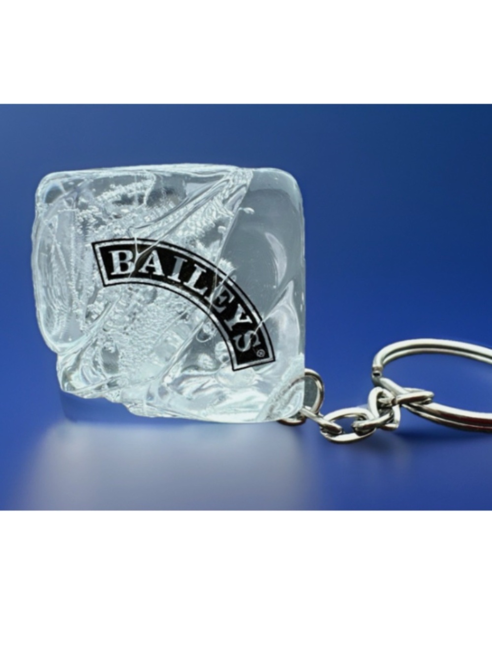 Vintage BAILEYS IRISH CREAM on The Rocks Ice Cube Key Ring Key Chain PROMO